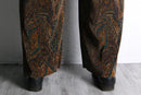 pleated paisley easy pants
