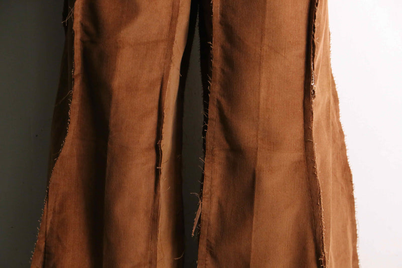 remake "再構築" light brown corduroy buggy flare pants