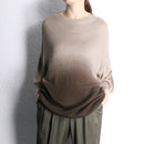 brown fade rayon cotton knit cut saw