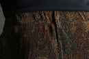 pleated paisley easy pants