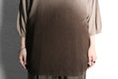 brown fade rayon cotton knit cut saw