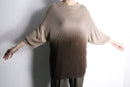 brown fade rayon cotton knit cut saw