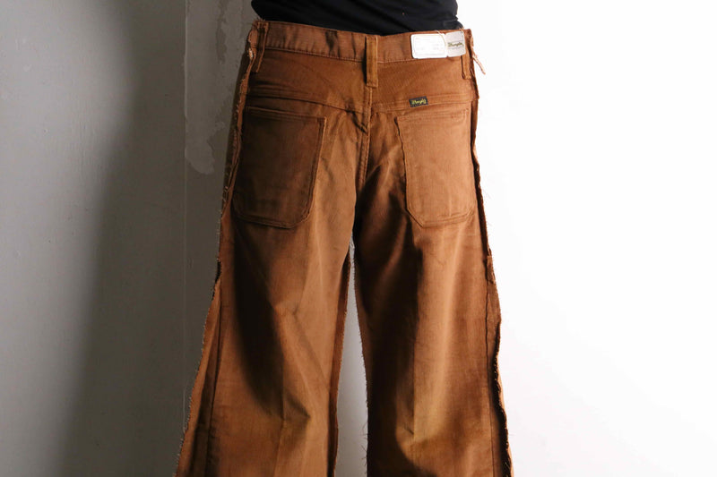 remake "再構築" light brown corduroy buggy flare pants