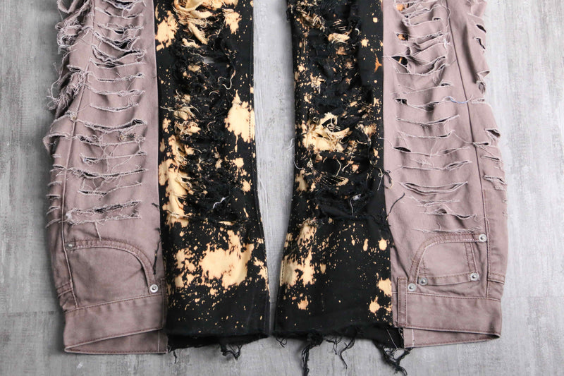 “Re:make” bleach design clash pants