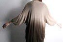 brown fade rayon cotton knit cut saw