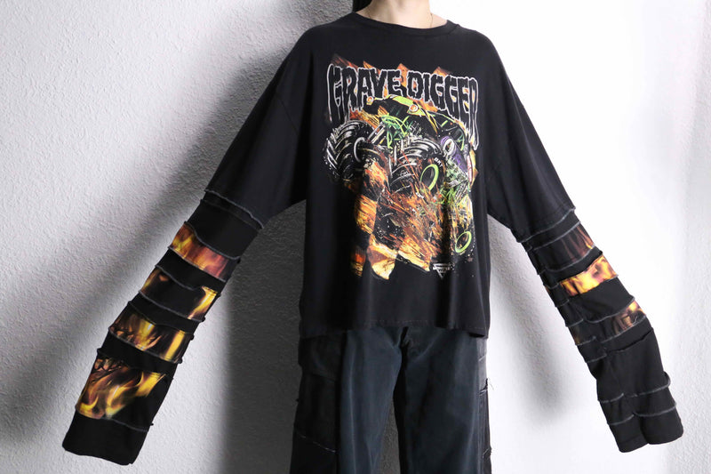 "Re:make" band design layered long sleeve Tee