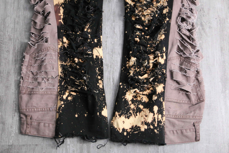 “Re:make” bleach design clash pants
