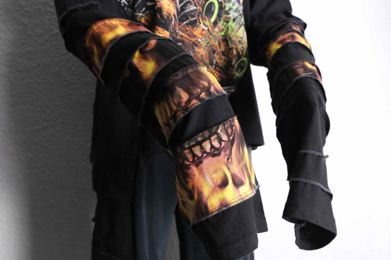 "Re:make" band design layered long sleeve Tee