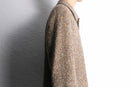 beige color nep tweed soutien collar coat
