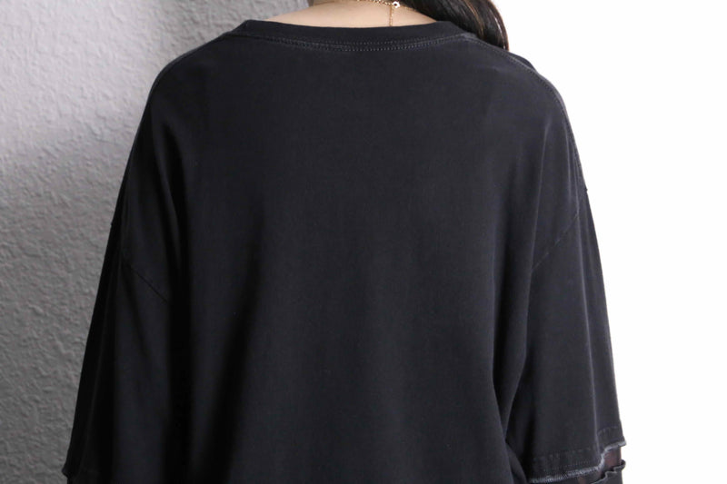 "Re:make" band design layered long sleeve Tee