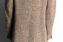 beige color nep tweed soutien collar coat