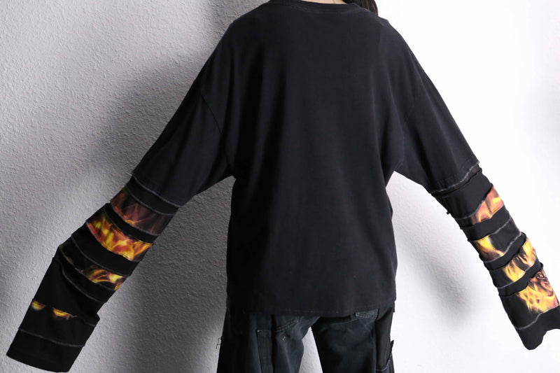 "Re:make" band design layered long sleeve Tee