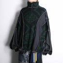 ''Re:make''knit × track docking half zip  jacket