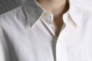 “Polo by Ralph Lauren” herringbone textile white shirt