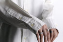 “Polo by Ralph Lauren” herringbone textile white shirt