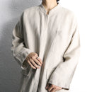 linen middle shirt jacket