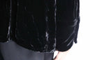 ”Lauren Ralph Lauren” black velours open collar shirts