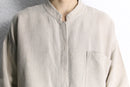 linen middle shirt jacket