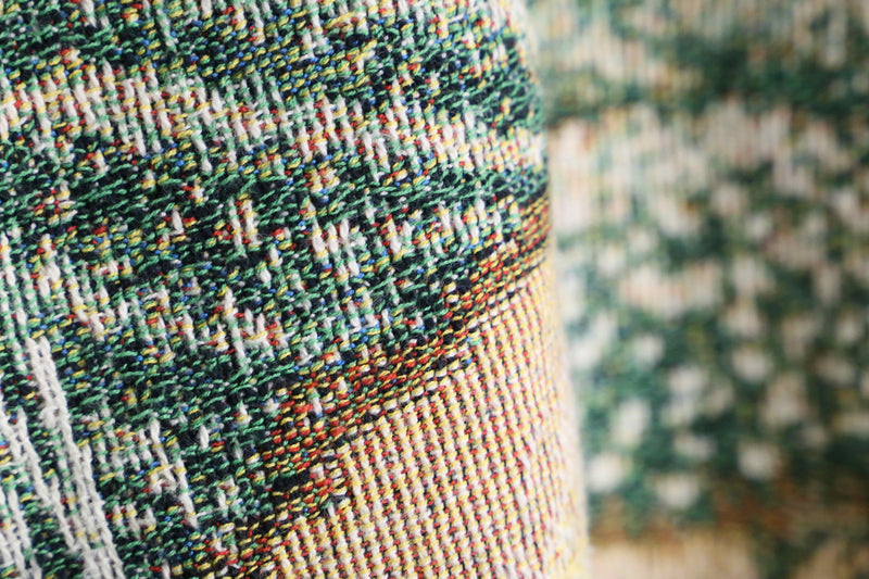 “Coast Lighthouse” pattern gobelin zip jacket