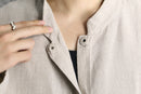 linen middle shirt jacket