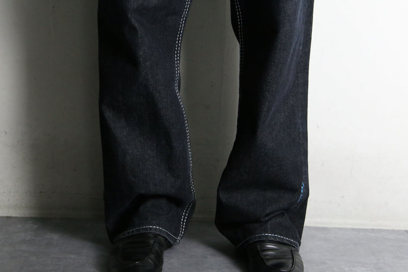 “COOGI” Tutankhamun emb loose denim pants