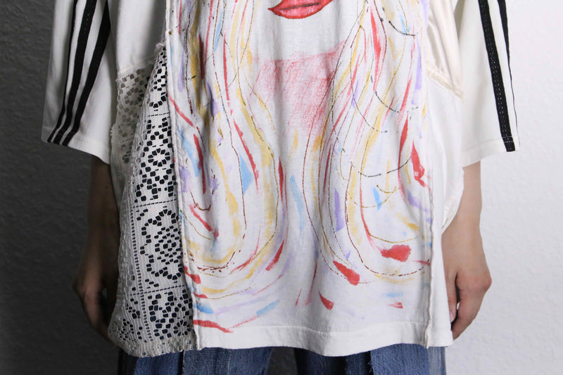 "Re:make" lace layered custom Tee