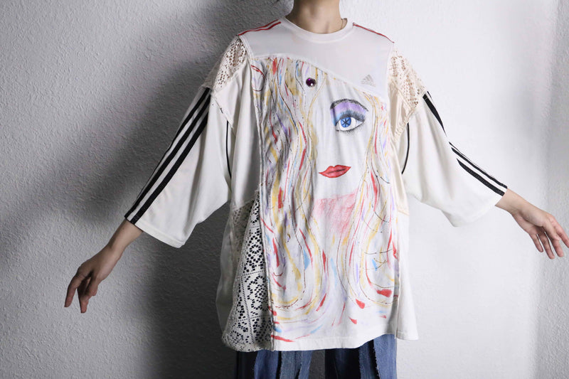 "Re:make" lace layered custom Tee