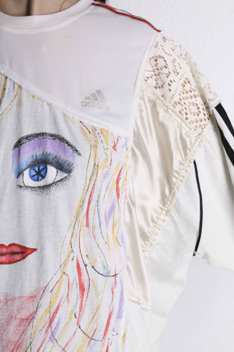 "Re:make" lace layered custom Tee