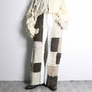 ''Re:make''lace docking patchwork design pants
