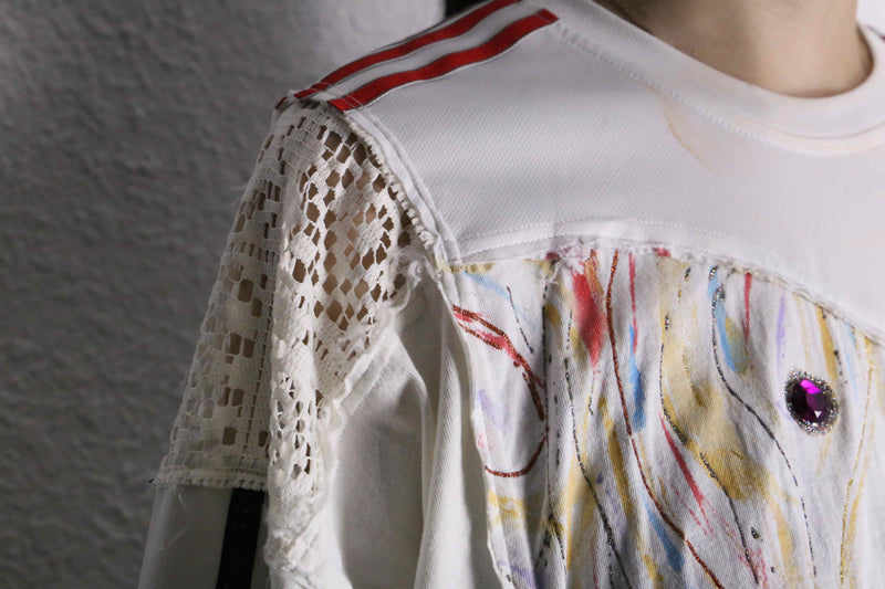 "Re:make" lace layered custom Tee