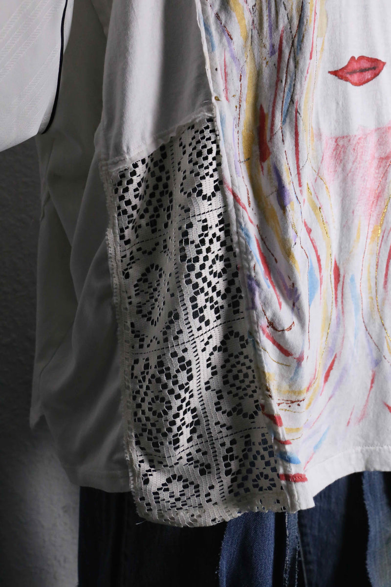 "Re:make" lace layered custom Tee