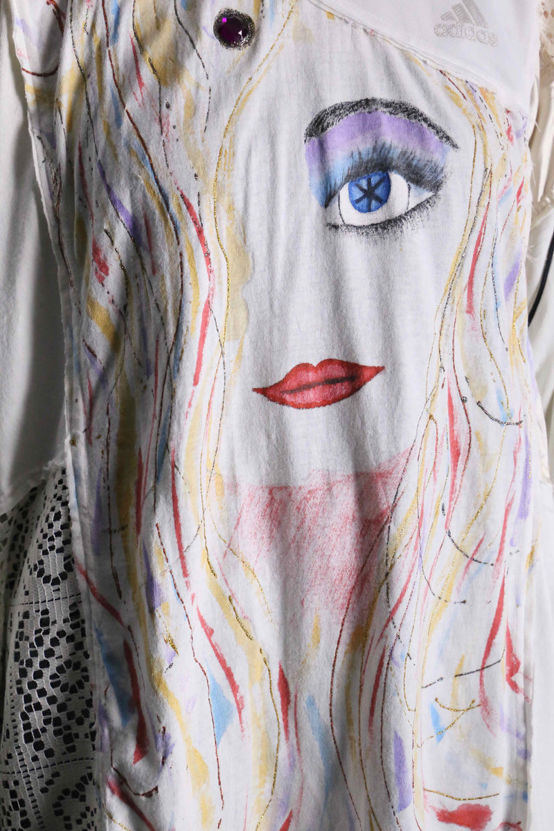 "Re:make" lace layered custom Tee