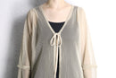 sheer mesh long cardigan