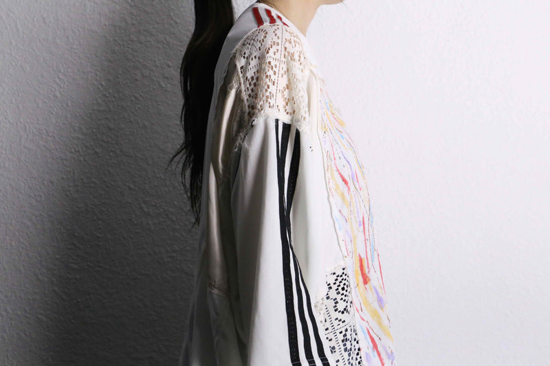 "Re:make" lace layered custom Tee
