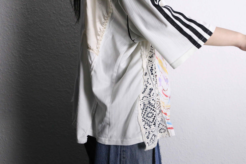 "Re:make" lace layered custom Tee
