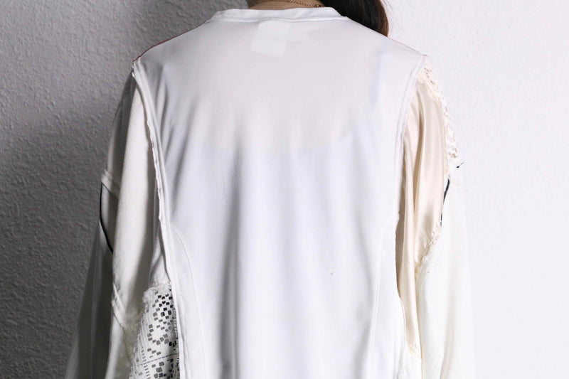 "Re:make" lace layered custom Tee