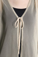 sheer mesh long cardigan