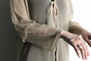 sheer mesh long cardigan