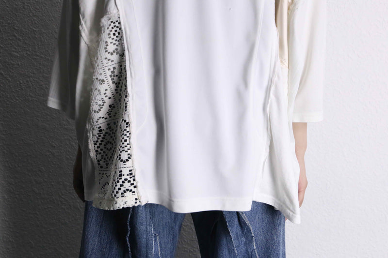 "Re:make" lace layered custom Tee