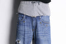 "Re:make" sweat docking flare denim