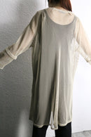 sheer mesh long cardigan