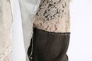 ''Re:make''lace docking patchwork design pants