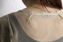 sheer mesh long cardigan