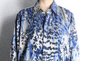 blue leopard sheer L/S shirt