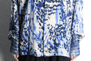 blue leopard sheer L/S shirt