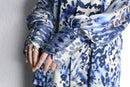 blue leopard sheer L/S shirt