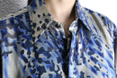 blue leopard sheer L/S shirt