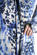 blue leopard sheer L/S shirt