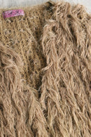 2000s fringe knit cardigan