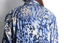 blue leopard sheer L/S shirt